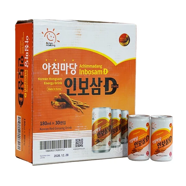 Nước hồng sâm lon Achimmadang Hàn Quốc 30 lon x 180ml