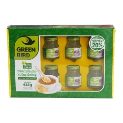 Yến chưng sẵn không đường Green Bird hộp 6 lọ