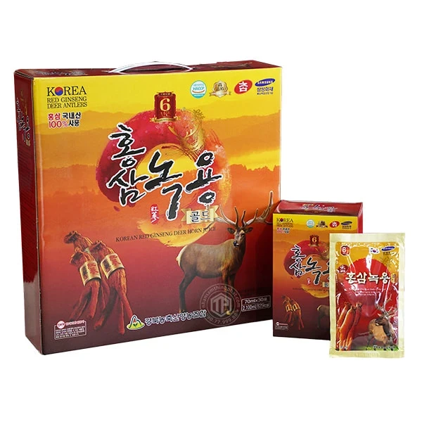 Nước hồng sâm nhung hươu Hàn Quốc hộp 30 gói