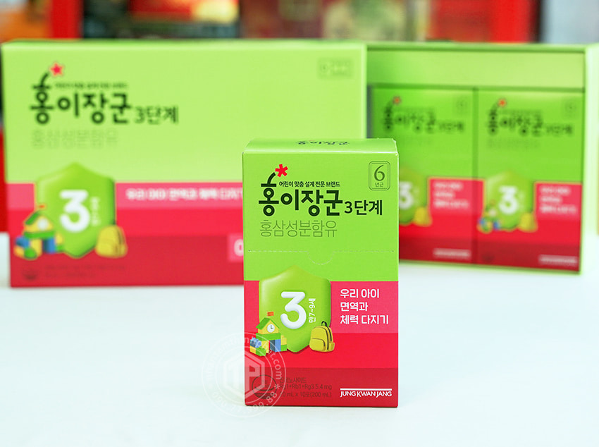 Nước hồng sâm KGC 3 CHILD cao cấp cho trẻ em hộp 30 gói x 20ml Nước hồng sâm KGC 3 CHILD cao cấp cho trẻ em hộp 30 gói x 20ml