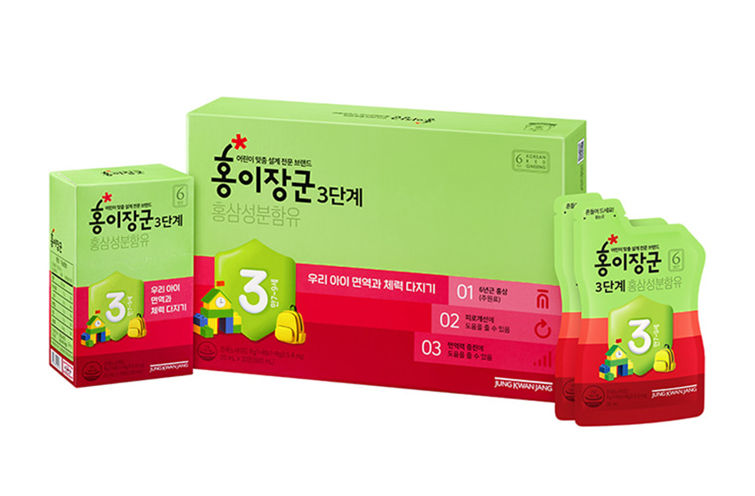 Nước hồng sâm KGC 3 CHILD cao cấp cho trẻ em hộp 30 gói x 20ml Nước hồng sâm KGC 3 CHILD cao cấp cho trẻ em hộp 30 gói x 20ml