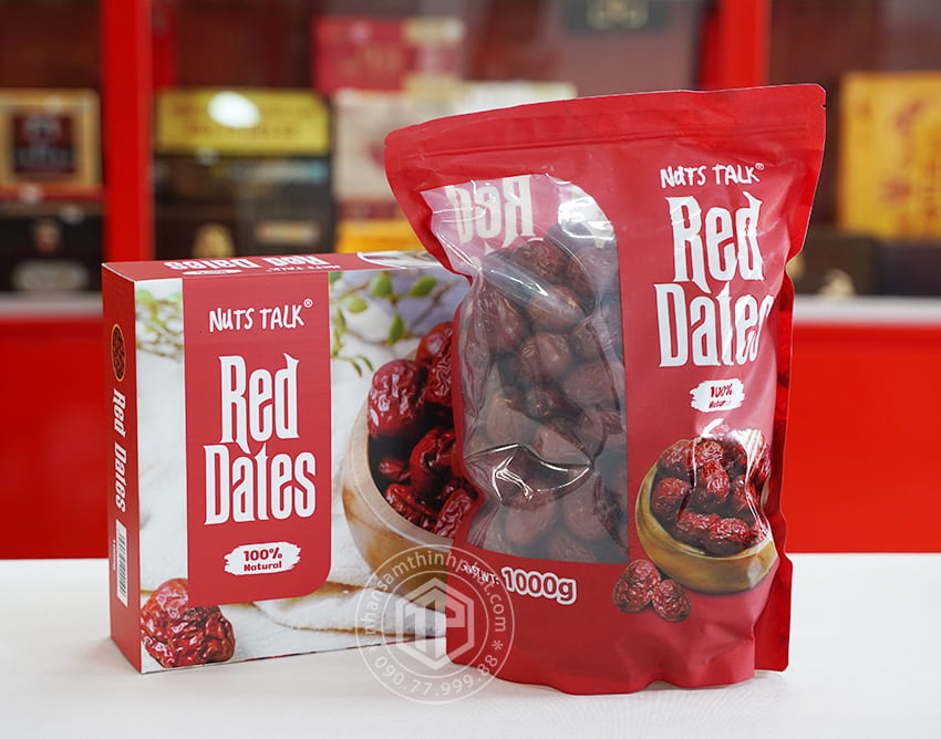 Táo đỏ sấy khô Hàn Quốc NUTS TALK 1kg Táo đỏ sấy khô Hàn Quốc NUTS TALK 1kg