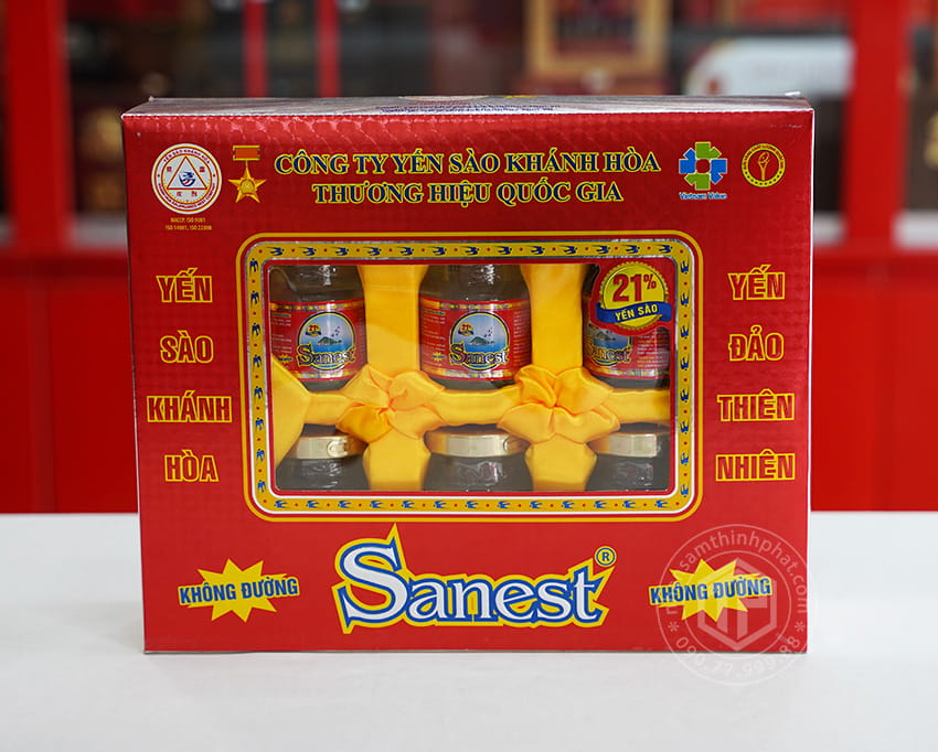 Yến Sào Sanest Khánh Hòa không đường hộp 6 lọ Yến Sào Sanest Khánh Hòa không đường hộp 6 lọ