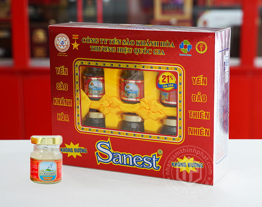 Yến Sào Sanest Khánh Hòa không đường hộp 6 lọ Yến Sào Sanest Khánh Hòa không đường hộp 6 lọ