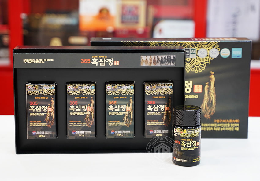 Cao hắc sâm Hàn Quốc 6 năm tuổi hộp 4 lọ 250g Cao hắc sâm Hàn Quốc 6 năm tuổi hộp 4 lọ 250g