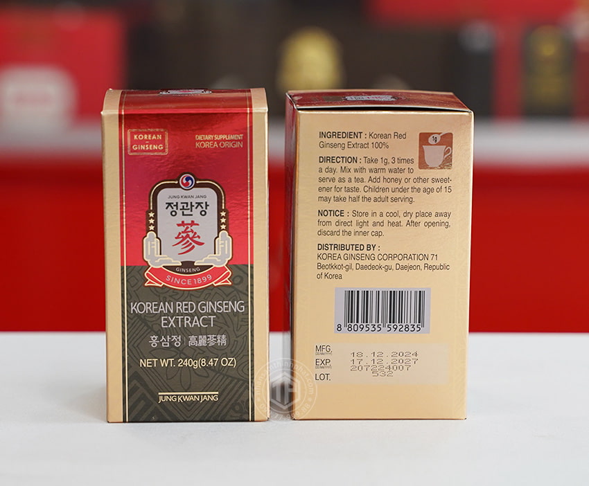 Cao hồng sâm Chính phủ Hàn Quốc cao cấp KGC Jung Kwan Jang 240g Cao hồng sâm Chính phủ Hàn Quốc cao cấp KGC Jung Kwan Jang 240g