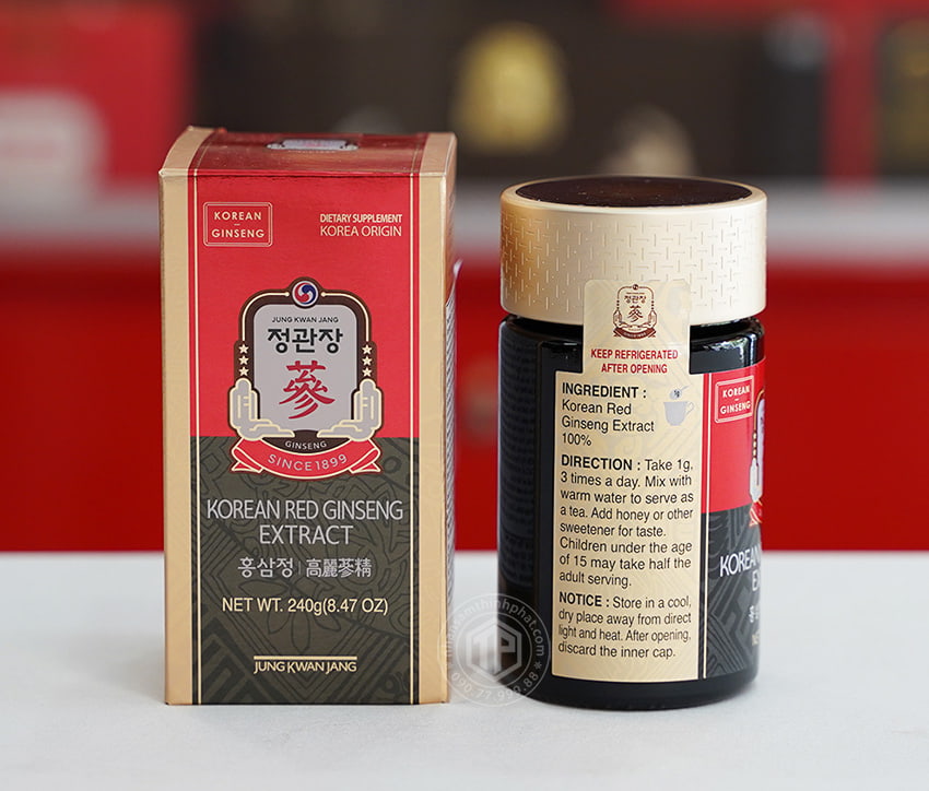 Cao hồng sâm Chính phủ Hàn Quốc cao cấp KGC Jung Kwan Jang 240g Cao hồng sâm Chính phủ Hàn Quốc cao cấp KGC Jung Kwan Jang 240g