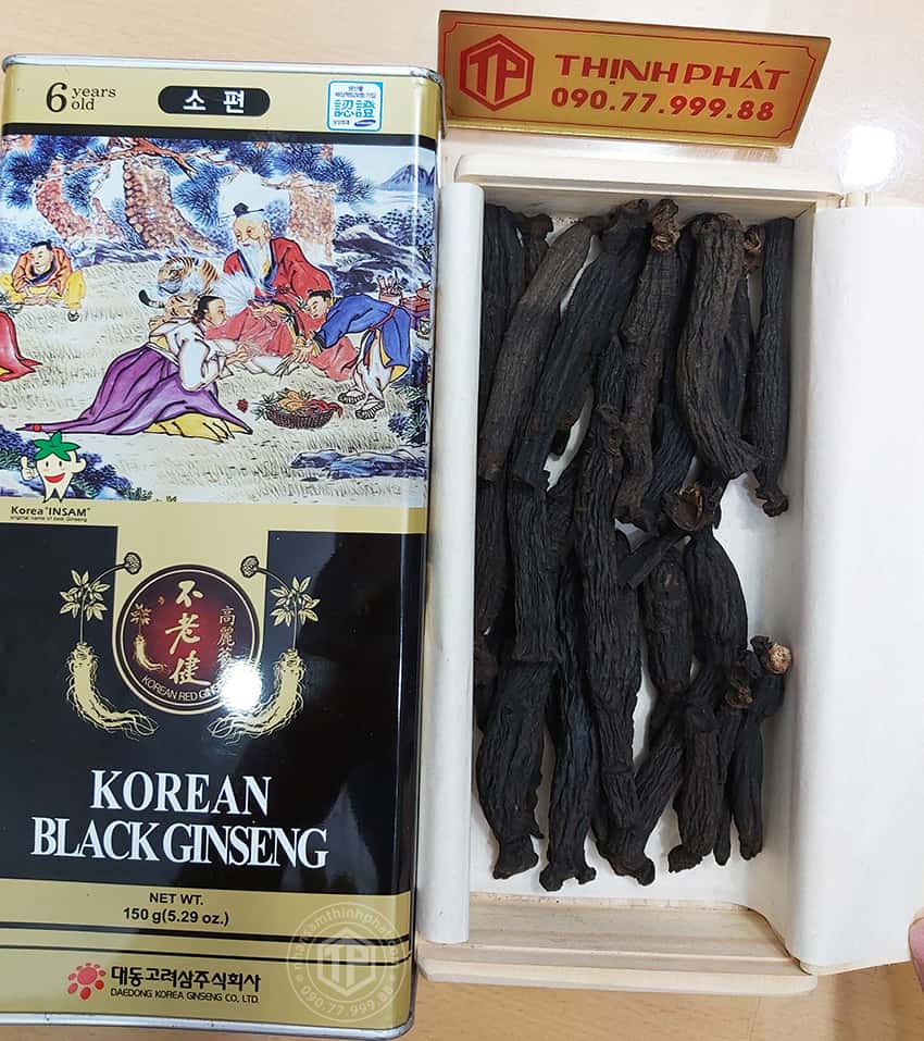 Hắc sâm củ khô 150g hộp thiếc chính hãng Daedong Hàn Quốc Hắc sâm củ khô 150g hộp thiếc chính hãng Daedong Hàn Quốc