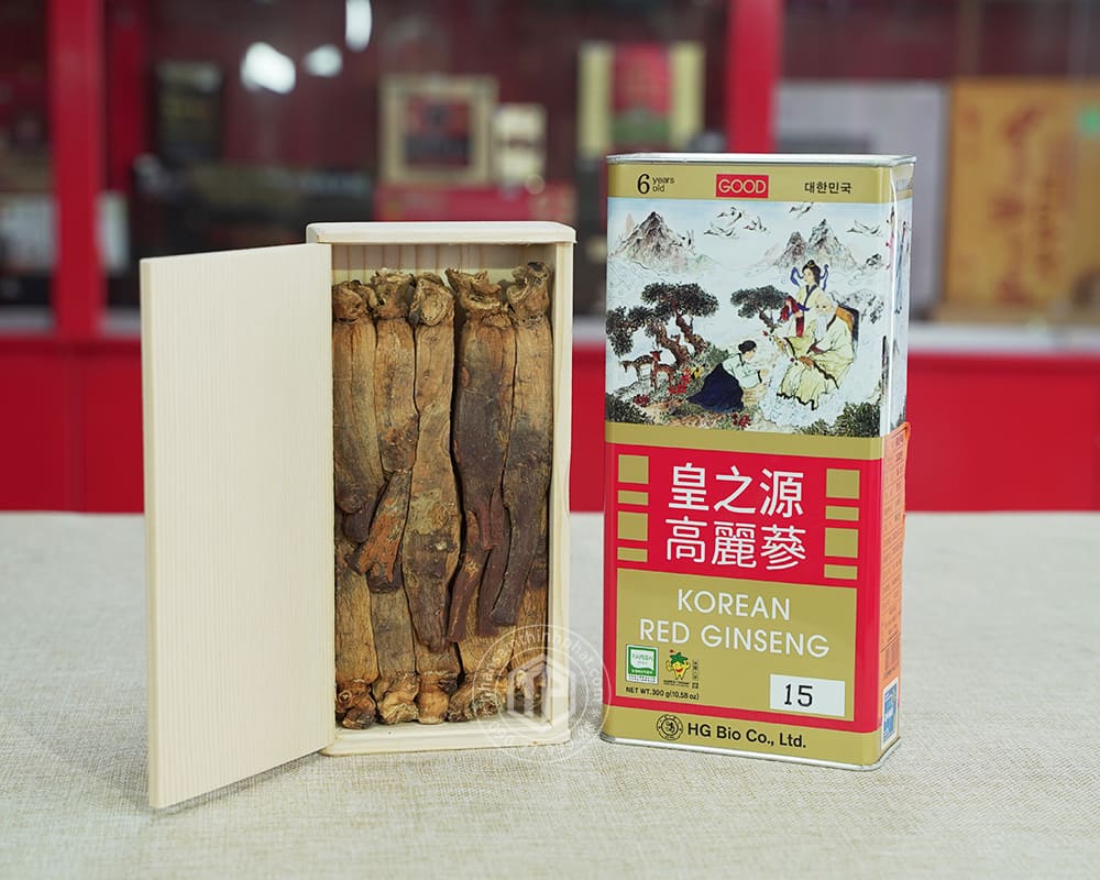 Hồng sâm củ khô hộp thiếc HG Bio 300g 10 củ Chính hãng Hàn Quốc Hồng sâm củ khô hộp thiếc HG Bio 300g 10 củ Chính hãng Hàn Quốc