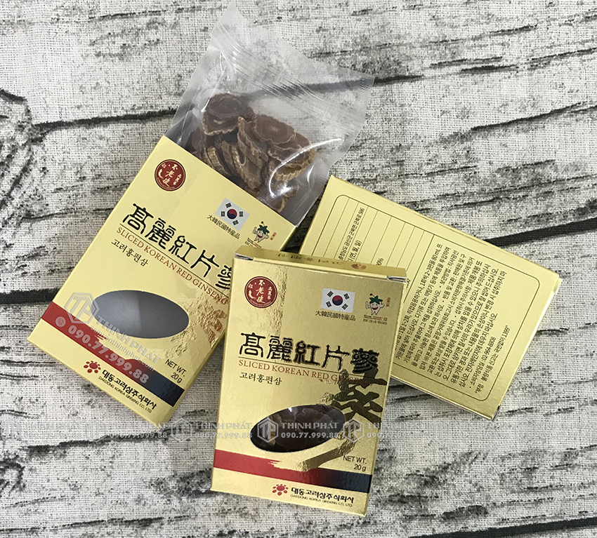 Hồng sâm khô thái lát Daedong Hàn Quốc 200g 10 hộp nhỏ Hồng sâm khô thái lát Daedong Hàn Quốc 200g 10 hộp nhỏ