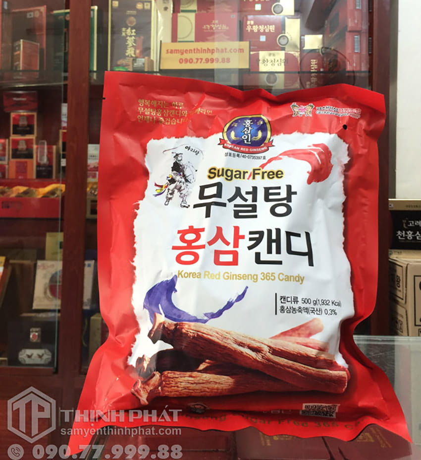 Kẹo hồng sâm Hàn Quốc không đường 365 500g Kẹo hồng sâm Hàn Quốc không đường 365 500g