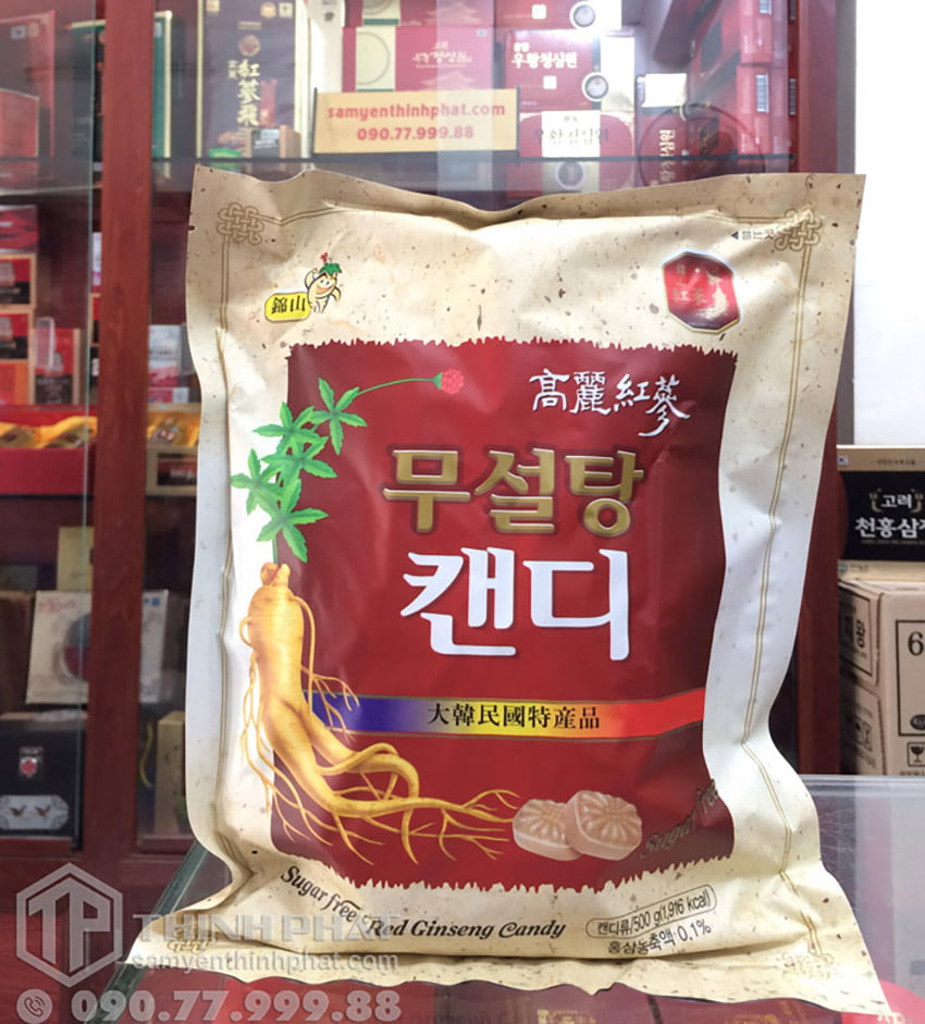 Kẹo hồng sâm Hàn Quốc không đường 500g Kẹo hồng sâm Hàn Quốc không đường 500g
