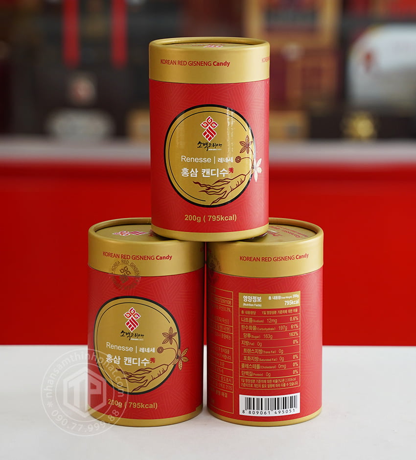 Kẹo hồng sâm Sobaek Hàn Quốc hộp 200g Kẹo hồng sâm Sobaek Hàn Quốc hộp 200g