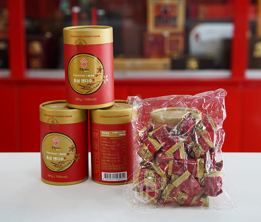 Kẹo hồng sâm Sobaek Hàn Quốc hộp 200g Kẹo hồng sâm Sobaek Hàn Quốc hộp 200g