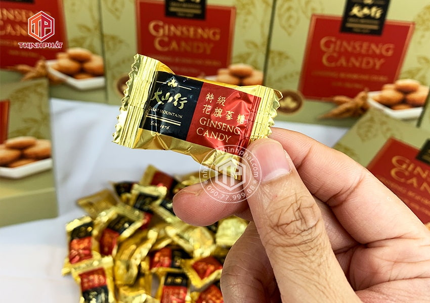 Kẹo nhân sâm cao cấp hộp 227g ít đường Kẹo nhân sâm cao cấp hộp 227g ít đường