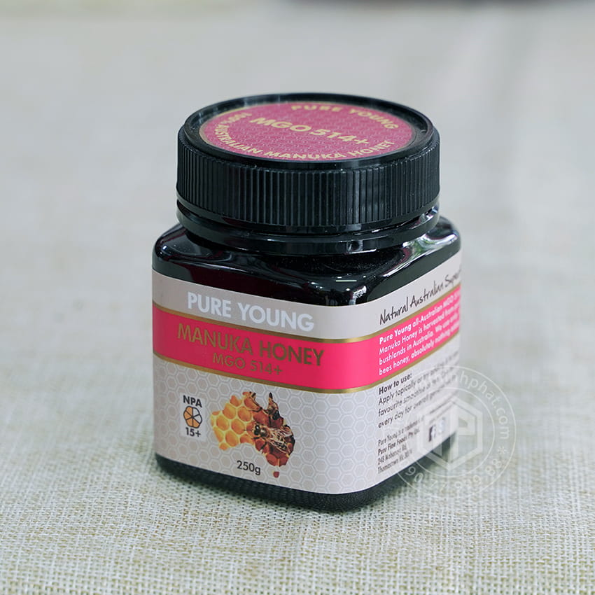 Mật ong Manuka Pure Young 514+ 250g nhập khẩu từ Úc Mật ong Manuka Pure Young 514+ 250g nhập khẩu từ Úc
