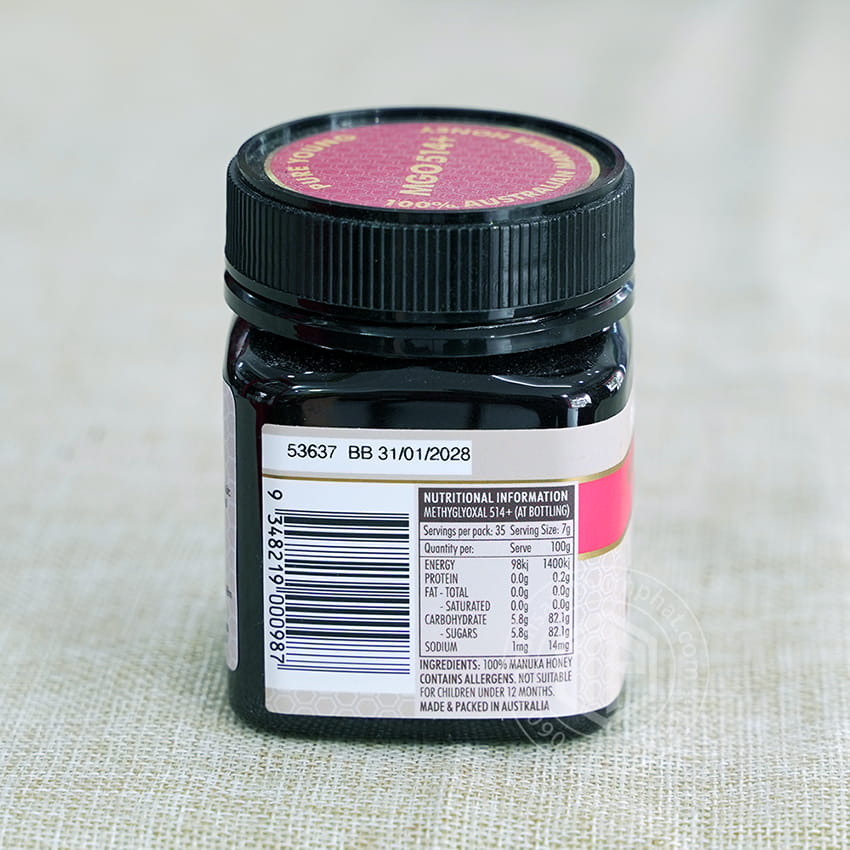 Mật ong Manuka Pure Young 514+ 250g nhập khẩu từ Úc Mật ong Manuka Pure Young 514+ 250g nhập khẩu từ Úc