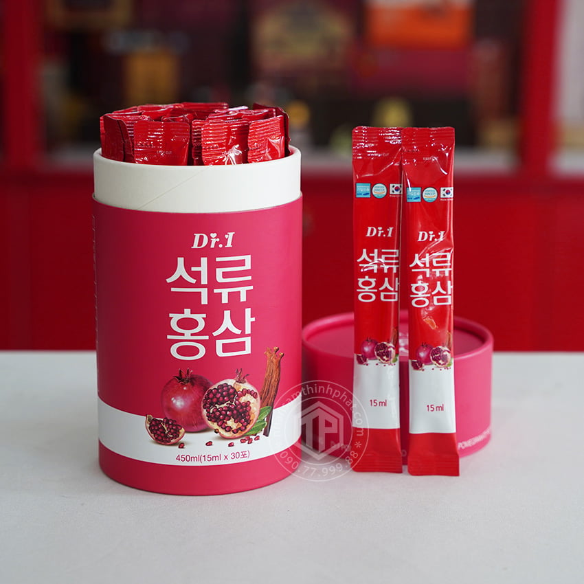 Nước Chiết Xuất Hồng Sâm Collagen Lựu Hàn Quốc Dr.I Pomegranate Red Ginseng 30 Gói x 15ml Nước Chiết Xuất Hồng Sâm Collagen Lựu Hàn Quốc Dr.I Pomegranate Red Ginseng 30 Gói x 15ml