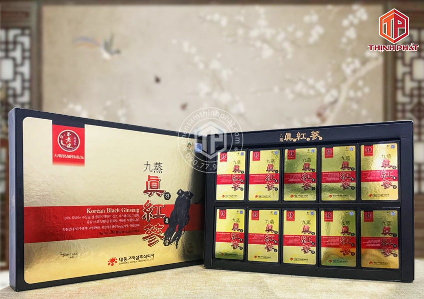 Nước hắc sâm Hàn Quốc cao cấp Daedong hộp 90 gói Nước hắc sâm Hàn Quốc cao cấp Daedong hộp 90 gói