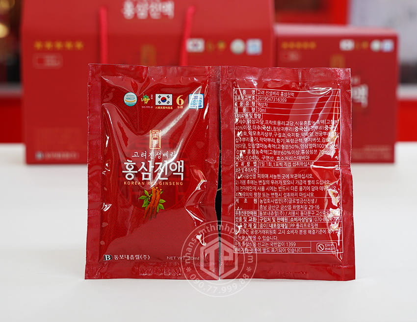 Nước hồng sâm DongWon chính hãng Hàn Quốc 6 năm tuổi hộp 20 gói x 70 ml Nước hồng sâm DongWon chính hãng Hàn Quốc 6 năm tuổi hộp 20 gói x 70 ml