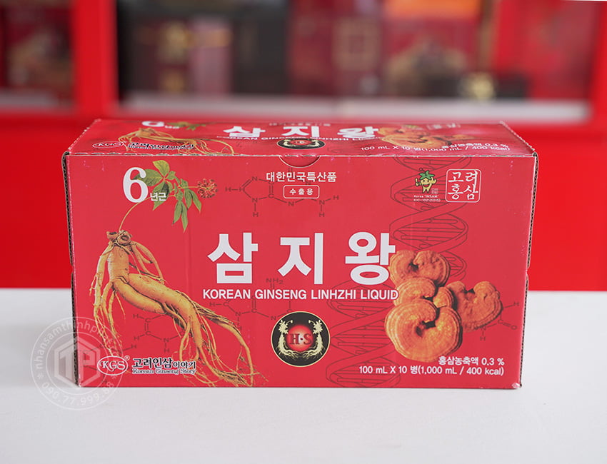 Nước hồng sâm linh chi KGS Hàn Quốc hộp 10 chai Nước hồng sâm linh chi KGS Hàn Quốc hộp 10 chai