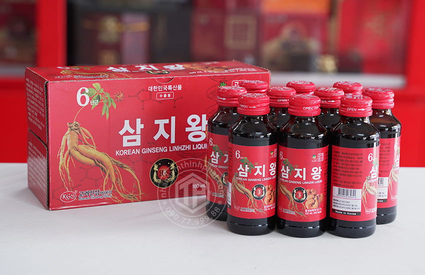 Nước hồng sâm linh chi KGS Hàn Quốc hộp 10 chai Nước hồng sâm linh chi KGS Hàn Quốc hộp 10 chai