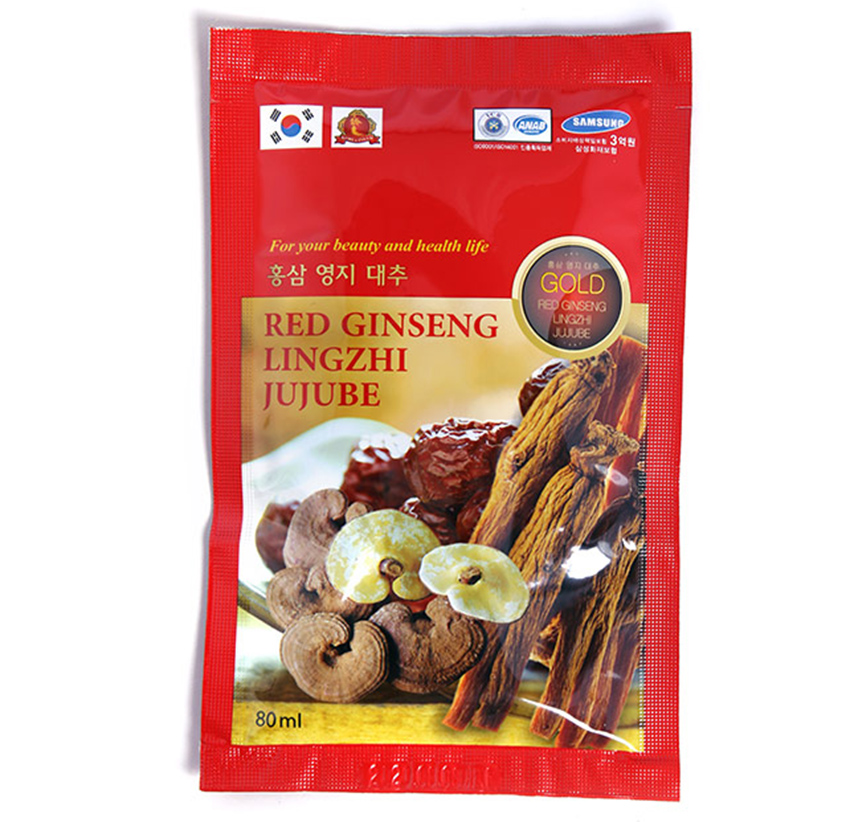 Nước hồng sâm linh chi táo đỏ Hàn Quốc hộp 30 gói x 80ml Nước hồng sâm linh chi táo đỏ Hàn Quốc hộp 30 gói x 80ml