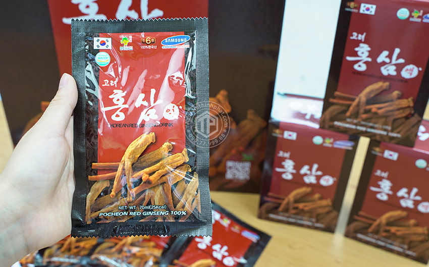 Nước hồng sâm Pocheon chính hãng sâm Hàn Quốc 6 năm tuổi hộp 30 gói Nước hồng sâm Pocheon chính hãng sâm Hàn Quốc 6 năm tuổi hộp 30 gói
