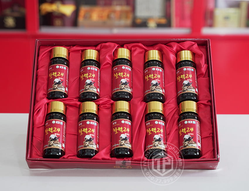 Nước hồng sâm nhung hươu Hàn Quốc 10 chai x 100ml Nước hồng sâm nhung hươu Hàn Quốc 10 chai x 100ml
