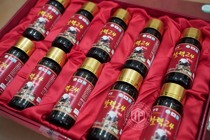 Nước hồng sâm nhung hươu Hàn Quốc 10 chai x 100ml Nước hồng sâm nhung hươu Hàn Quốc 10 chai x 100ml