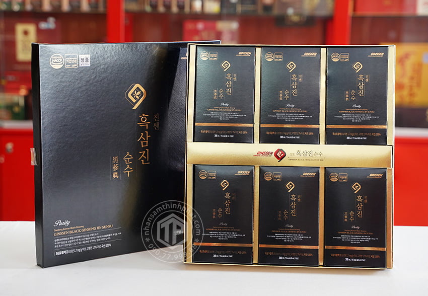 Tinh chất hắc sâm pha sẵn cao cấp Daedong Hàn Quốc hộp 30 gói x 60ml Tinh chất hắc sâm pha sẵn cao cấp Daedong Hàn Quốc hộp 30 gói x 60ml
