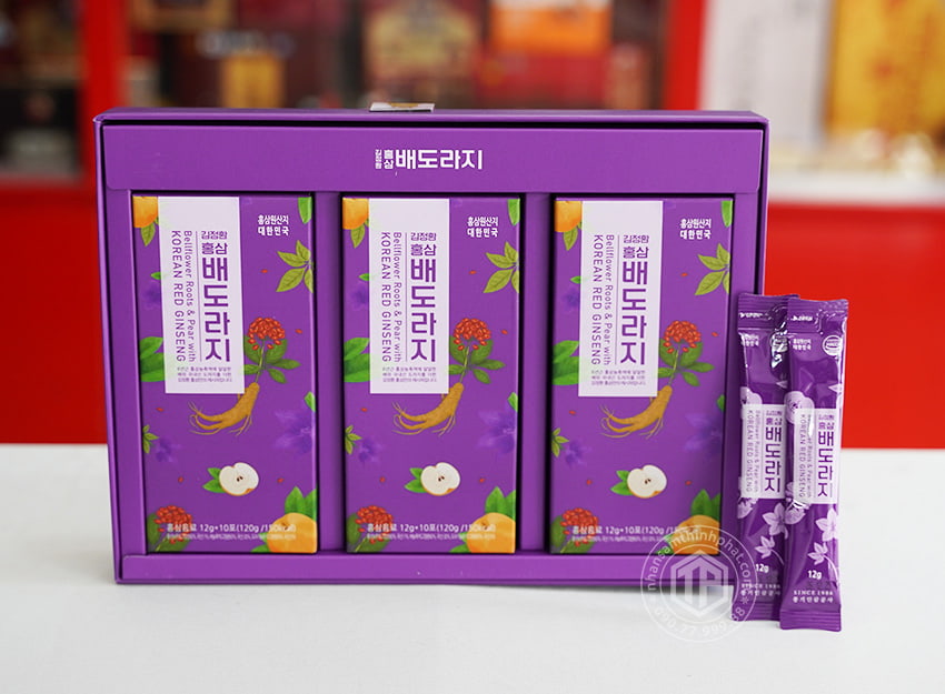 Tinh chất hồng sâm lê hoa chuông hộp 30 gói x 12g Tinh chất hồng sâm lê hoa chuông hộp 30 gói x 12g
