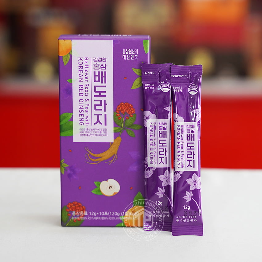 Tinh chất hồng sâm lê hoa chuông hộp 30 gói x 12g Tinh chất hồng sâm lê hoa chuông hộp 30 gói x 12g