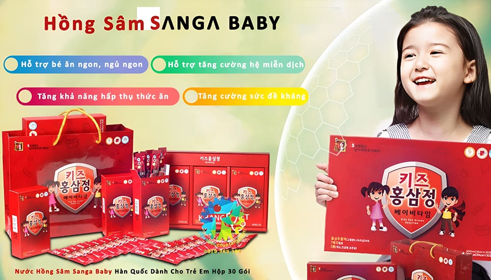 Nước hồng sâm baby Hàn Quốc Sanga Nước hồng sâm baby Hàn Quốc Sanga