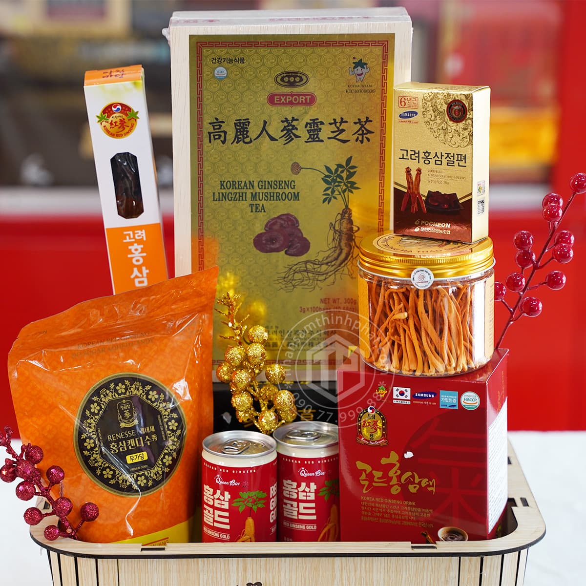 Giỏ Quà Xuân Hạnh Phúc Set 2 Giỏ Quà Xuân Hạnh Phúc Set 2