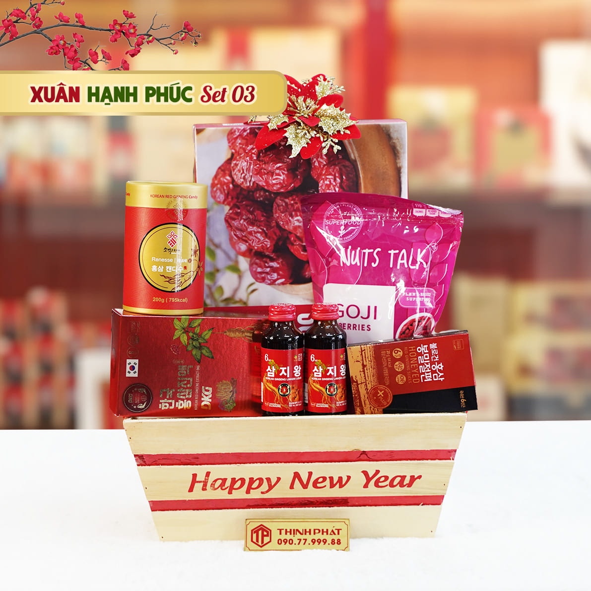 Giỏ Quà Xuân Hạnh Phúc Set 3 Giỏ Quà Xuân Hạnh Phúc Set 3