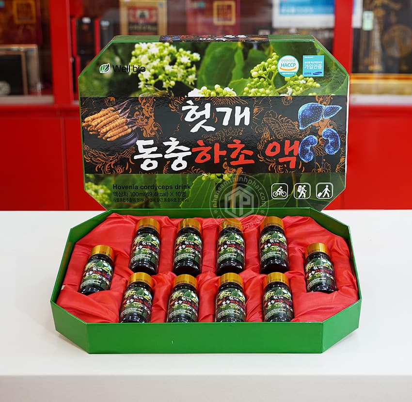 Nước bổ gan thanh lọc cơ thể Jeong Won Hàn Quốc hộp 10 chai x 100 ml Nước bổ gan thanh lọc cơ thể Jeong Won Hàn Quốc hộp 10 chai x 100 ml