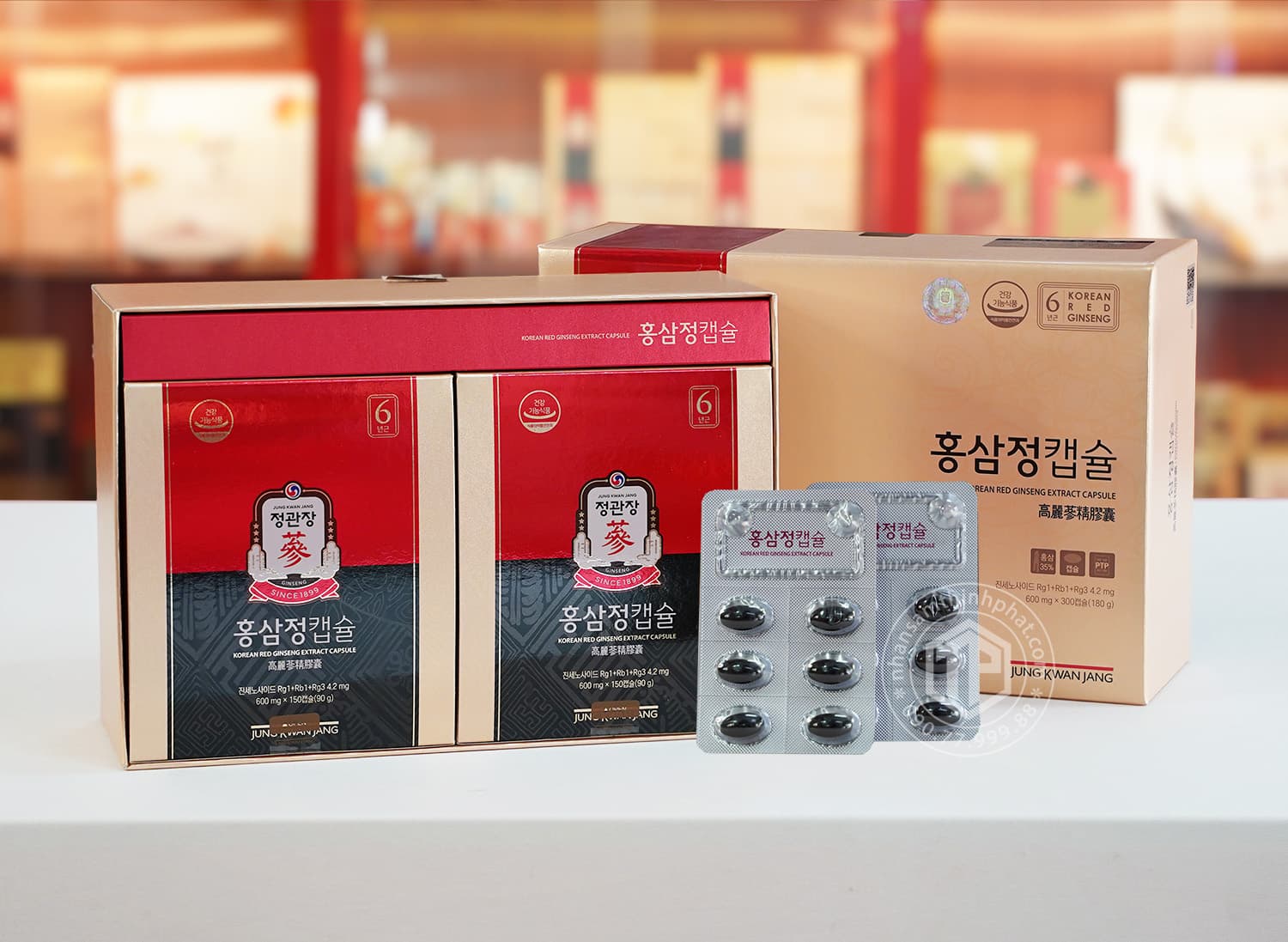 Viên Hồng Sâm Hàn Quốc Cao Cấp KGC Jung Kwan Jang 2 hộp x 150 Viên Viên Hồng Sâm Hàn Quốc Cao Cấp KGC Jung Kwan Jang 2 hộp x 150 Viên