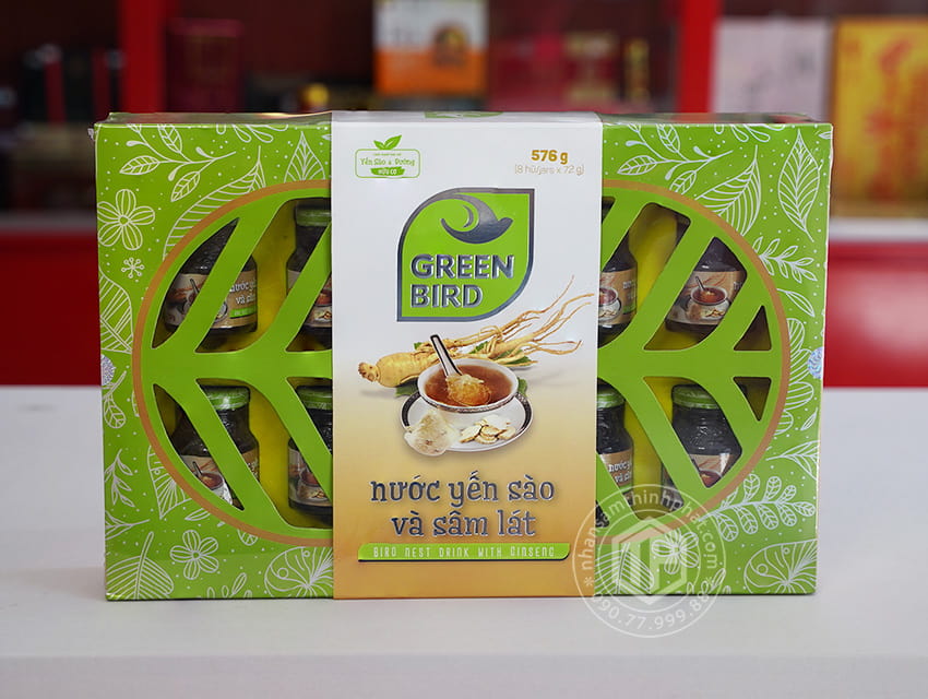 Nước Yến Sào Nhân Sâm hộp 8 hũ x 72g Nước Yến Sào Nhân Sâm hộp 8 hũ x 72g