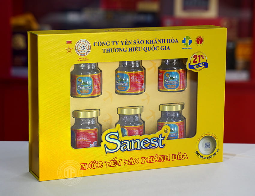 Yến Sào Sanest Khánh Hòa hộp 6 lọ Yến Sào Sanest Khánh Hòa hộp 6 lọ