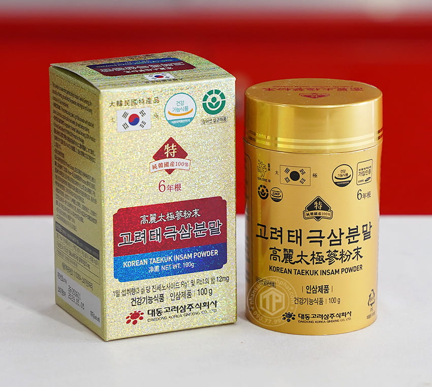 Bột thái cực sâm Hàn Quốc Daedong hộp 3 lọ x 100g Bột thái cực sâm Hàn Quốc Daedong hộp 3 lọ x 100g