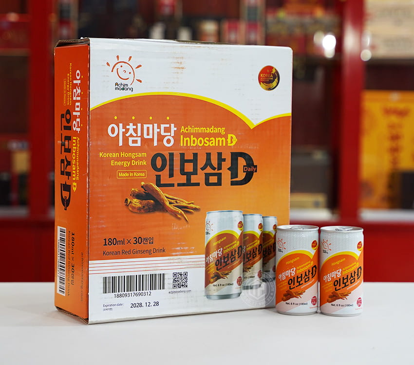 Nước hồng sâm lon Achimmadang Hàn Quốc 30 lon x 180ml Nước hồng sâm lon Achimmadang Hàn Quốc 30 lon x 180ml