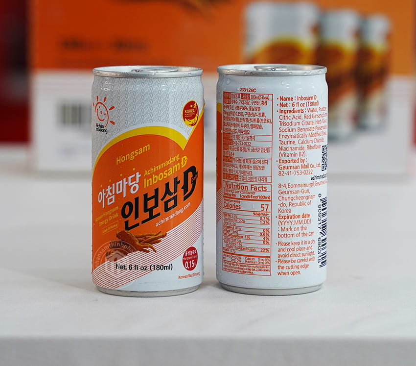 Nước hồng sâm lon Achimmadang Hàn Quốc 30 lon x 180ml Nước hồng sâm lon Achimmadang Hàn Quốc 30 lon x 180ml