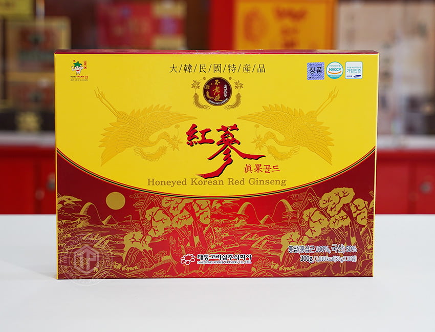 Hồng sâm củ tẩm mật ong chính hãng Deadong hộp 300g Sâm Hàn Quốc 6 năm tuổi chính hãng
