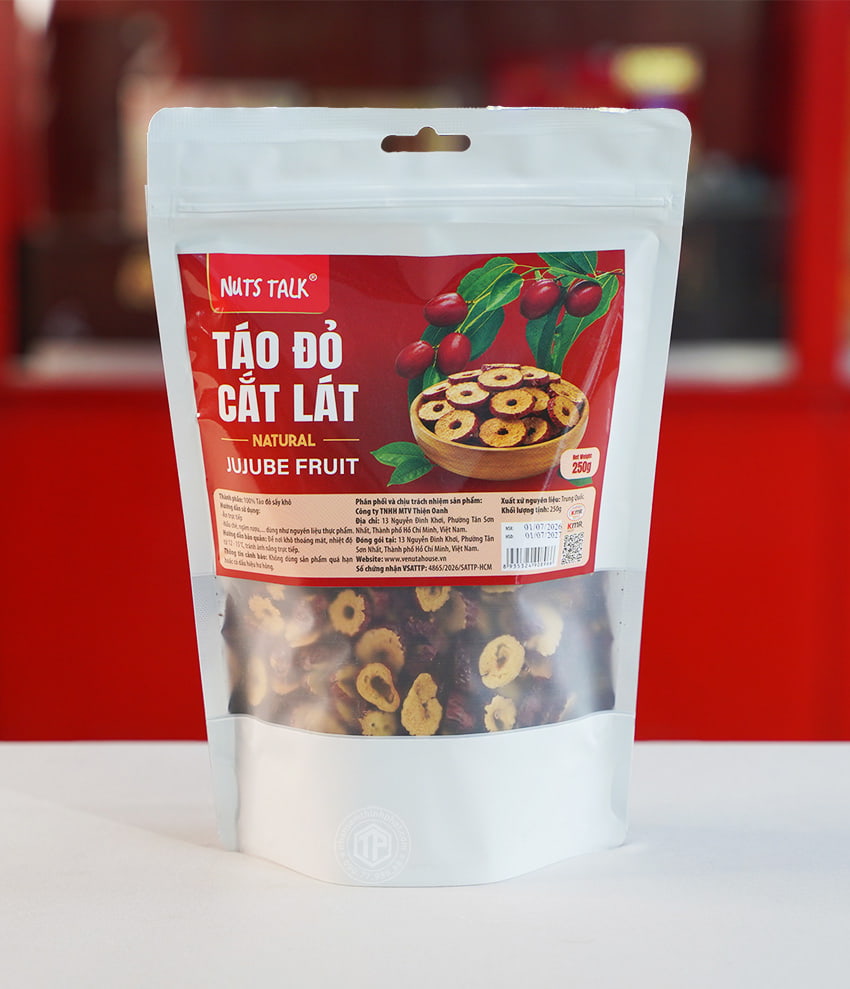 Táo đỏ cắt lát sấy khô túi 250g