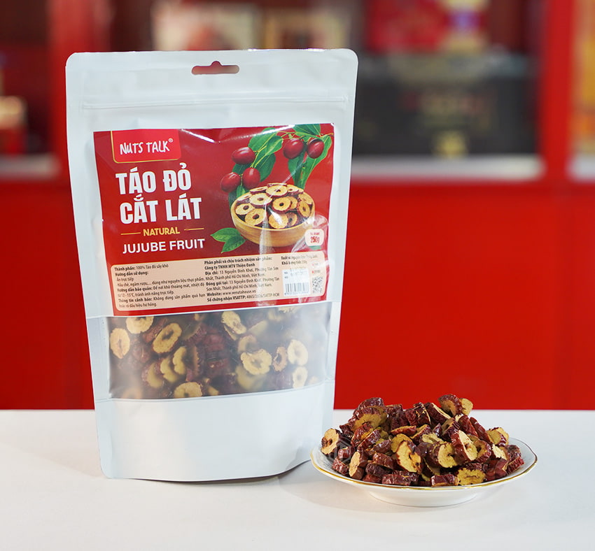 Táo đỏ cắt lát sấy khô túi 250g