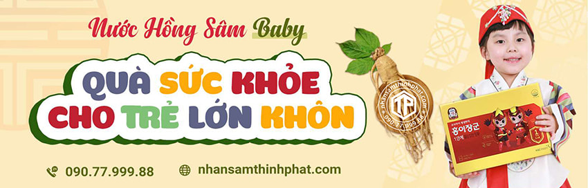 Nước hồng sâm baby - Quà sức khỏe cho trẻ lớn khôn