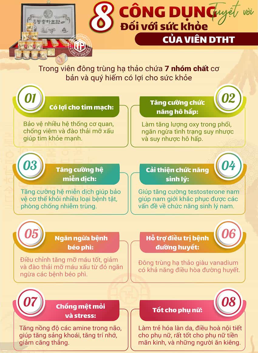 8 công dụng tuyệt vời đối với sức khỏe của viên đông trùng hạ thảo 8 công dụng tuyệt vời đối với sức khỏe của viên đông trùng hạ thảo