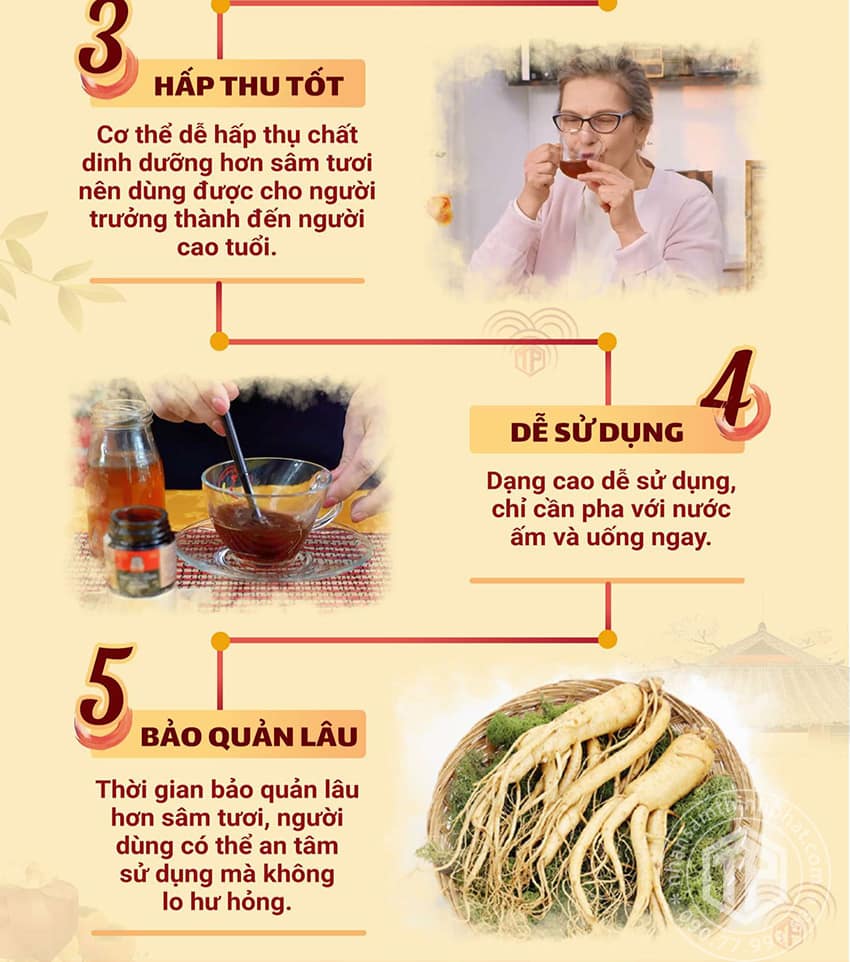 Ưu điểm của cao hồng sâm Hàn Quốc