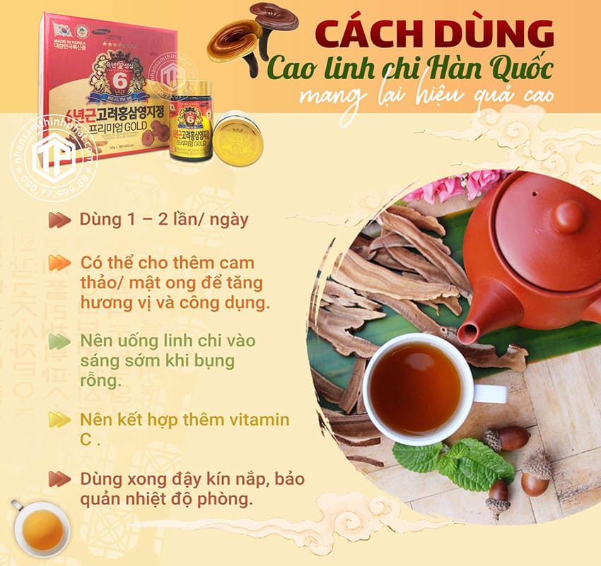 Cách dùng cao linh chi Hàn Quốc mang lại hiệu quả cao Cách dùng cao linh chi Hàn Quốc mang lại hiệu quả cao